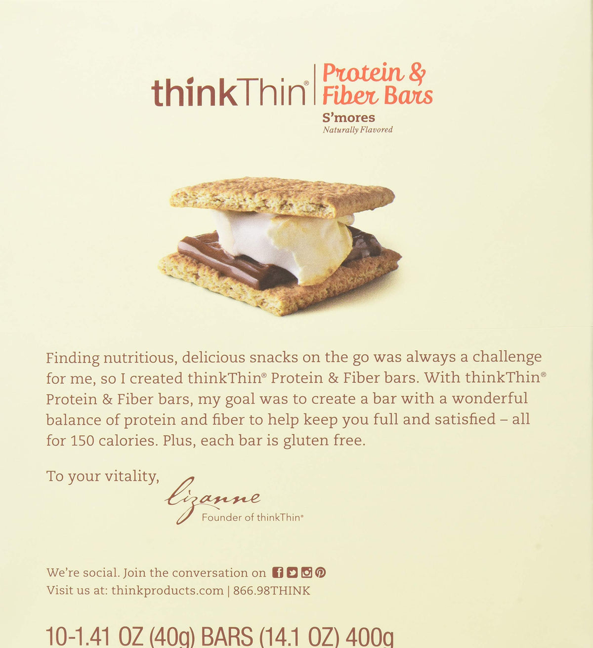 Salted Caramel Lean Bar by Think Thin – Pack of 120