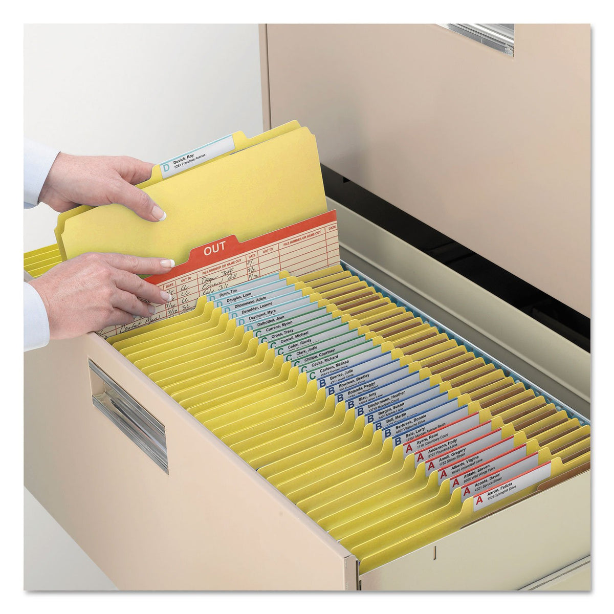 SMEAD Yellow / 1 / 10 Count (Pack of 1) Top Tab Classification Folders