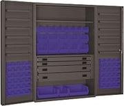 Durham DCBDLP694RDR-5295 Bin Cabinet, 72" Overall Height, 48" Overall Width, Total Number of Bins 69