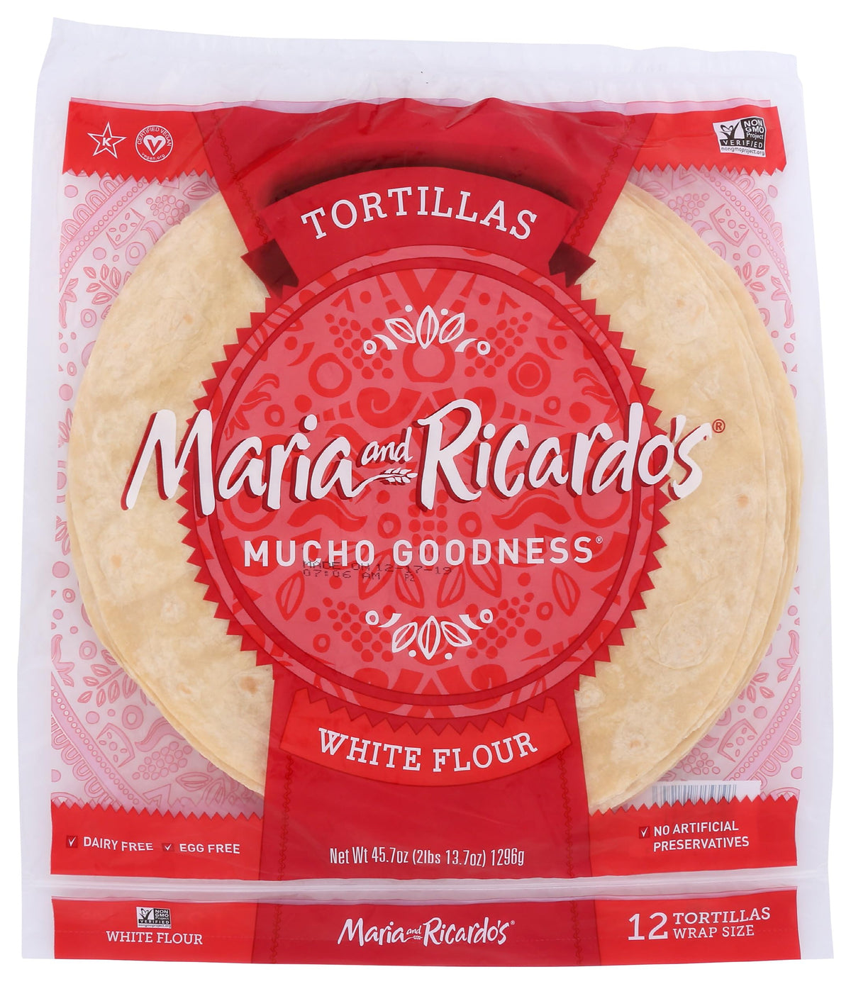 Maria & Ricardos White Tortillas 12 Inch by bobalife – 2.85 Pound (Pack of 1)