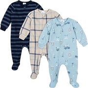 Gerber Baby Boys 3-Pack Fleece Footed Pajamas