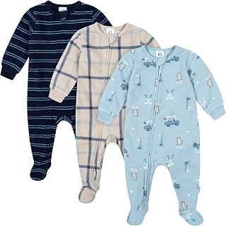 Gerber Baby Boys 3-Pack Fleece Footed Pajamas