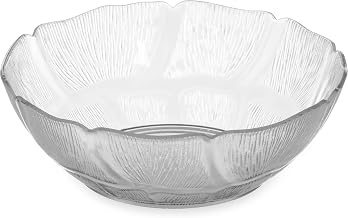 Carlisle FoodService Products Petal Mist Plastic Bowl, 6 Inch Diameter for Catering, Buffets, Restaurants, Polycarbonate (Pc), 20 Ounces, Clear, (Pack of 36)