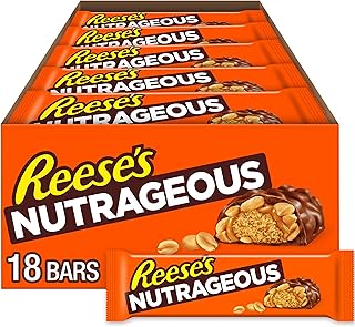Reese's NUTRAGEOUS Chocolate Peanut Butter Candy Bars, 1.66 oz, 18 ct