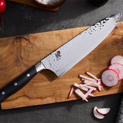 Hisho 8-inch Chef's Knife by MIYABI – 8-inch, FC61 Fine Carbide Steel, Black, Model 1034300