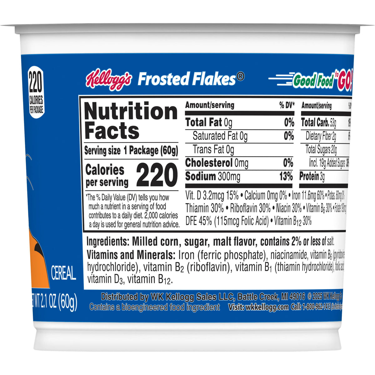 Frosted Flakes Original / 2.1 Ounce (Pack of 1) / 1 Cold Cereal