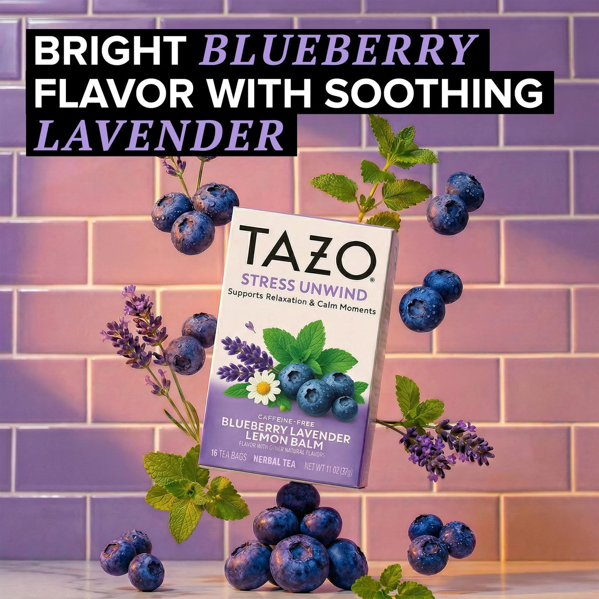 TAZO Blueberry Lavender Lemon / 16 Count / 16 Herbal