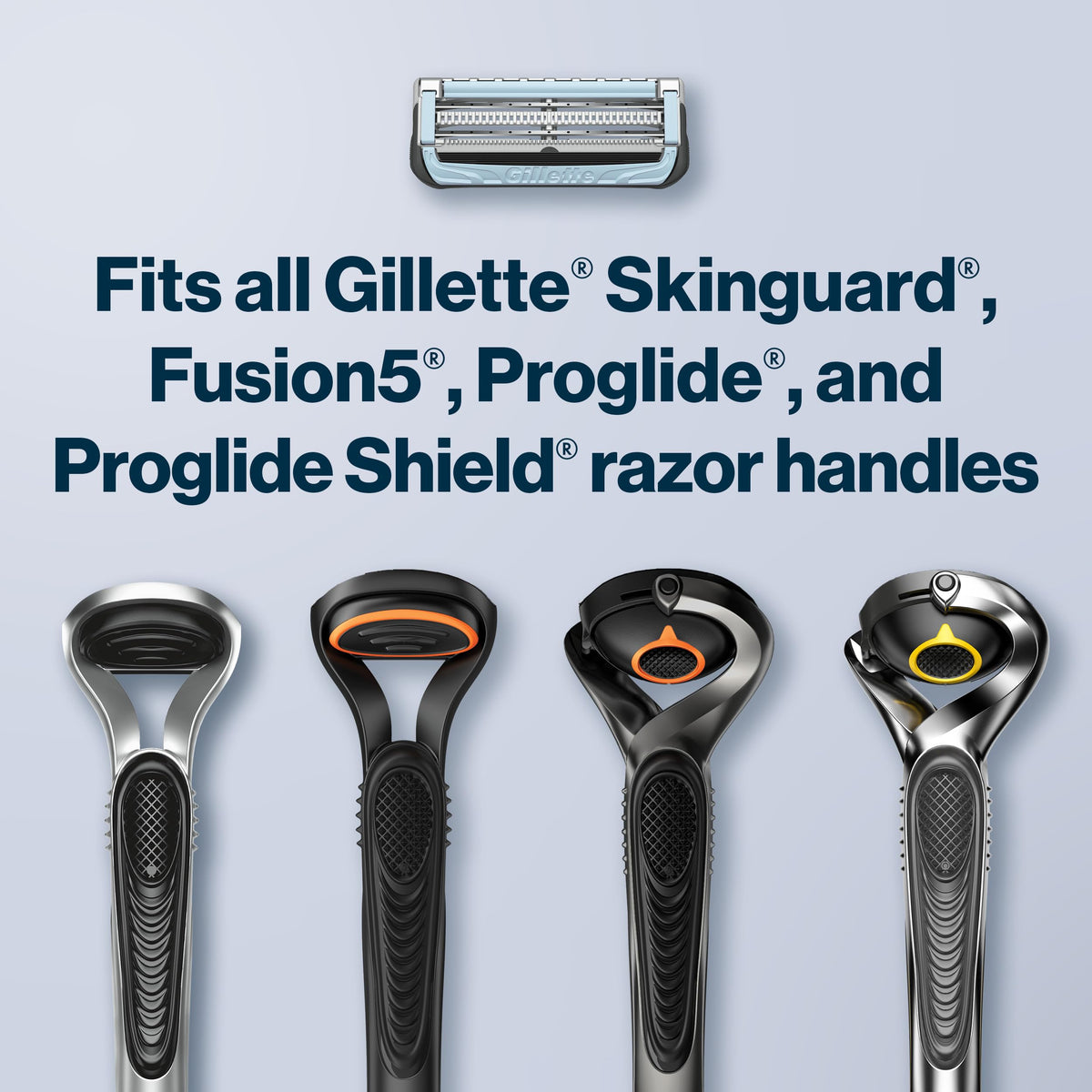Gillette 4 Count (Pack of 1) / 4 Refills / WHITE Cartridges