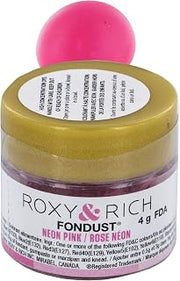 Roxy & Rich Fondust Powder Food Color, Neon Pink 4 Grams