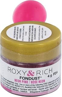 Roxy & Rich Fondust Powder Food Color, Neon Pink 4 Grams