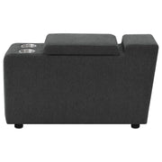 Coaster Collins Upholstered Modular Storage Console Dark Grey by Coaster Fine Furniture – 13.00"w x 38.75"d x 24.50"h, Dark Grey, Model 609530CON