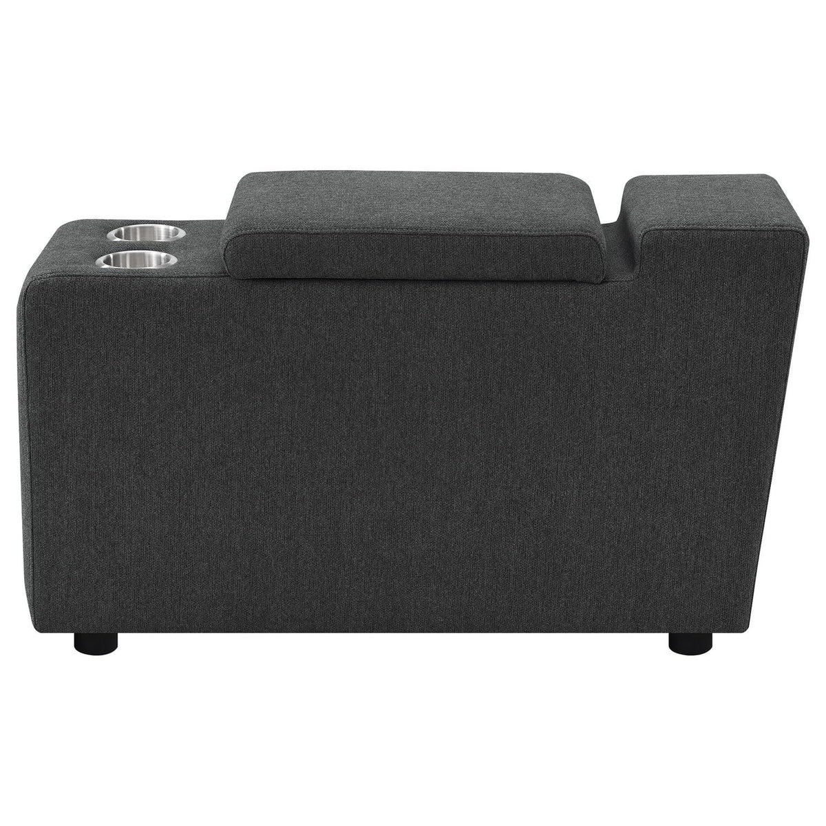 Coaster Collins Upholstered Modular Storage Console Dark Grey by Coaster Fine Furniture – 13.00"w x 38.75"d x 24.50"h, Dark Grey, Model 609530CON
