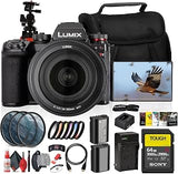 Panasonic LUMIX S1 IIE Mirrorless Camera | Full-Frame Professional Powerhouse with 6K Video & Dual Native ISO with 24-105mm f/4 Lens (DC-S1M2EMK) + 64GB Card + 77mm Color Filters + Battery + More