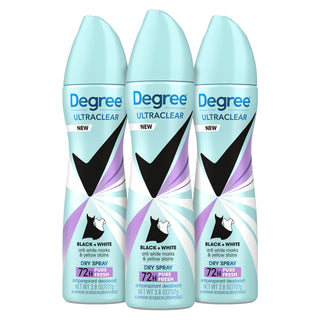 UltraClear Antiperspirant Deodorant Dry Spray by Degree – 3.8 Ounce (Pack of 3), Pack of 3, Model 919188