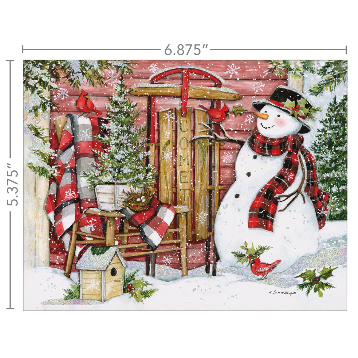 Home for The Holidays Assorted Christmas Cards by Lang – 6.875 inches by 5.375 inches, Paper, Multi, Pack of 18, Model 1008125