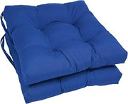 Blazing Needles 16-inch Square Indoor Chair Cushions (Set of 2, 4, or 6) - 16" x 16" Royal Blue Set of 6
