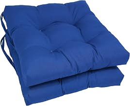 Blazing Needles 16-inch Square Indoor Chair Cushions (Set of 2, 4, or 6) - 16" x 16" Royal Blue Set of 6