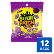 Sour Patch Kids Grape / 5 Ounce (Pack of 12) / Halloween Gummy Candy