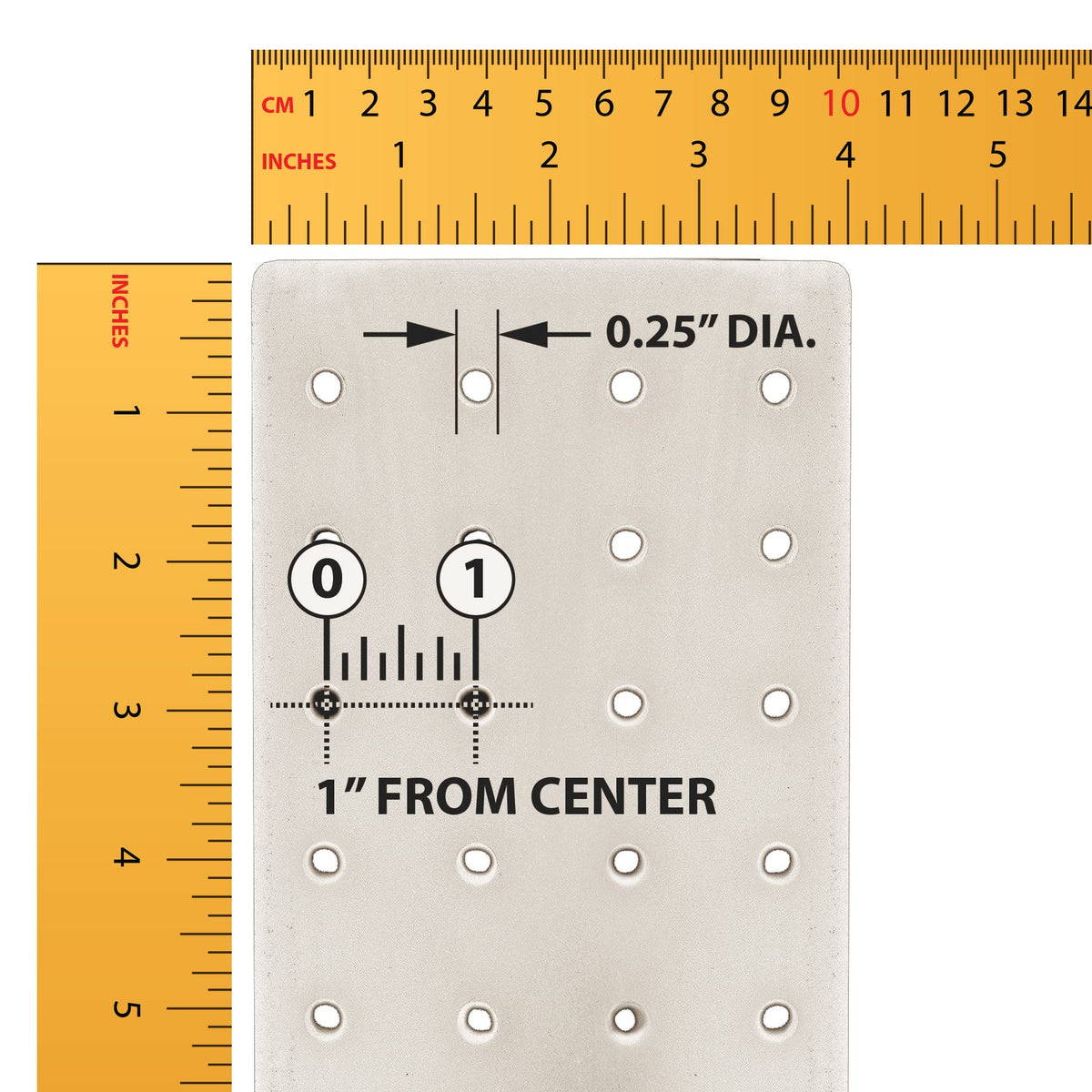 Azar Displays 4”W x 12”H / White / Pegboard + Hooks Panels & Units