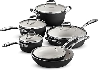 Tramontina Ceramica Deluxe 10-Pc Pots and Pans Set with Lids