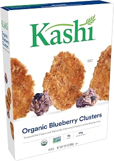 Kashi Organic Blueberry Clusters Breakfast Cereal - Non-GMO Project Verified, Bulk Size, 13.4 Oz Box (Pack of 10)