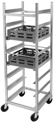 Utility Glass Rack Cart by Channel Manufacturing – Aluminum, Silver, Model GRR-8