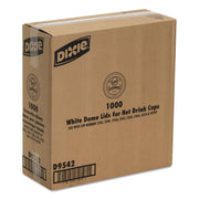 Georgia-Pacific Dixie 10 oz. to 16 oz. Dome Hot Coffee Cup Lids by GP PRO (Georgia-Pacific) – White, D9542, 1,000 Count (100 Lids Per Sleeve, 10 Sleeves Per Case)