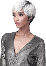 Bobbi Boss Synthetic Hair Short Cut Style Wig - M1053 STEPHANIE, Pro-Cut Professional Salon Style, Safe High Heat Styling (DYAT2/PKGD)