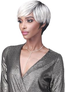 Bobbi Boss Synthetic Hair Short Cut Style Wig - M1053 STEPHANIE, Pro-Cut Professional Salon Style, Safe High Heat Styling (DYAT2/PKGD)