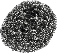 Winco 50 Grams Stainless Steel Scouring Sponge, 50g | Precise cleaning, Non-corrosive, Great for Kitchen Surfaces, Counters, Cleaning and Facility Care