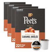 Peet's Coffee Caramel Brûlée / 22 Count (Pack of 4) / 4 Single-Serve Capsules & Pods