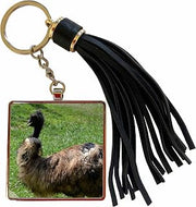 3dRose Emu Walking with Pride Tassel Key Chain