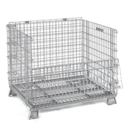 Wire Mesh Folding Open-Top Container by Global Industrial – Wire Mesh, Gray, Model 198642