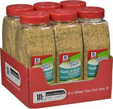 McCormick Perfect Pinch Garlic & Herb Salt Free Seasoning, 19 oz (Pack of 6) - Six 19 Ounce Containers of Garlic Herb Seasoning to Add Zesty Flavor to Chicken, Pasta, Salads and More
