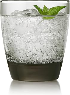 Libbey Classic Smoke Rocks Glasses Set, Classy, Timeless Whiskey Glasses Set of 12, 13 Oz, Dishwasher Safe Bar Glassware for Special Occasions