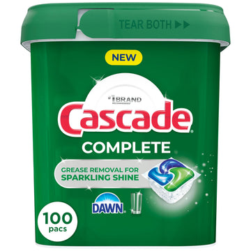Complete Dishwasher Detergent Pods by Cascade – 100 Count (Pack of 1)