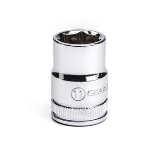 3/8" Drive Standard Metric Socket 11mm by GEARWRENCH – 11 mm, Silver, Model 80379