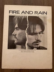 FIRE AND RAIN (sheet music 1970 James Taylor), recorded by James Taylor. Excellent condition. SET 136