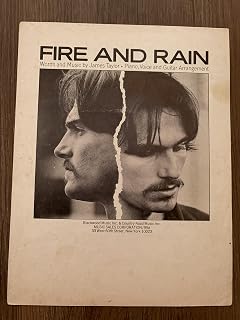 FIRE AND RAIN (sheet music 1970 James Taylor), recorded by James Taylor. Excellent condition. SET 136