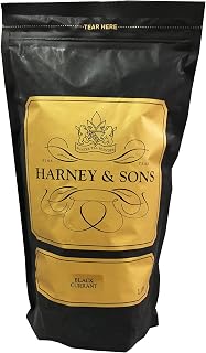 Harney & Sons Black Currant Loose Leaf Black Tea, 16 oz | Loose leaf black tea with black currant flavor. Enjoy hot or iced. Contains caffeine.