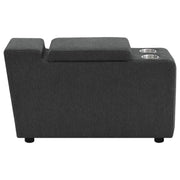 Coaster Collins Upholstered Modular Storage Console Dark Grey by Coaster Fine Furniture – 13.00"w x 38.75"d x 24.50"h, Dark Grey, Model 609530CON