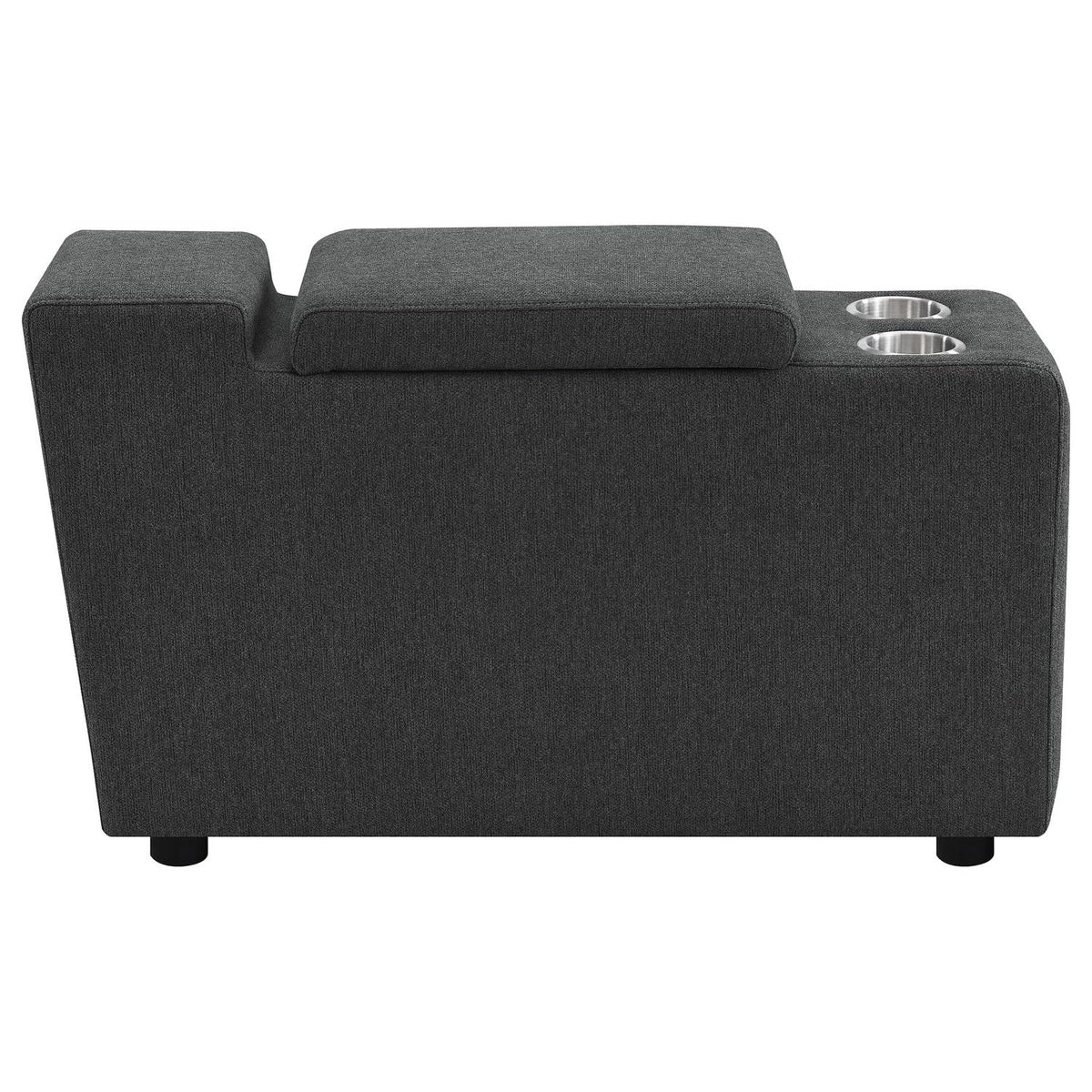 Coaster Collins Upholstered Modular Storage Console Dark Grey by Coaster Fine Furniture – 13.00"w x 38.75"d x 24.50"h, Dark Grey, Model 609530CON