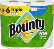 Select-A-Size Paper Towels by Bounty – 2 Rolls (123 Sheets), Paper, White, Pack of 2, Model P_5466