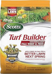 Scotts Turf Builder WinterGuard Fall Weed & Feed₅, 11.28 lbs. | Weed Killer Plus Fall Fertilizer, Covers 4,000 sq. ft.