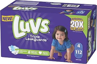 Luvs Pro Level Leak Protection Diapers Size 4 112 Count, 112 Count