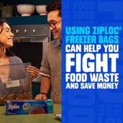 Two Gallon Food Storage Freezer Bags by Ziploc – 30 Count (Pack of 2), 2.0 gallons, Plastic, Blue, Pack of 2