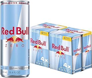 Red Bull Zero Energy Drink, 8.4 fl. oz., with 80mg Caffeine, Taurine & B Vitamins, Pack of 8 cans