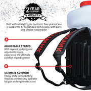 3HP Backpack Mosquito Fogger Leaf Blower 3.7 Gallon Tank Garden Sprayer (Turbo Fogger) by Tomahawk Power – Turbo Fogger (Standard), Red, Model TMD14