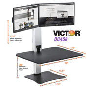 Victor Dual Monitor / Black / Modern Monitor Stands