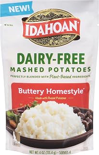 Idahoan Mashed Potatoes Dairy-Free Buttery Homestyle, 4 Ounce